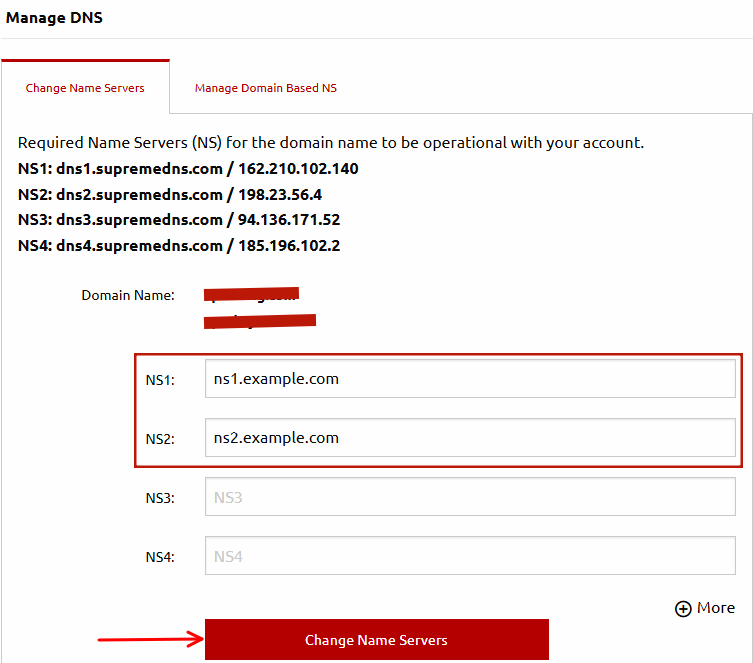 How to Change Domain Nameservers for WebHostGo Registered Domains
